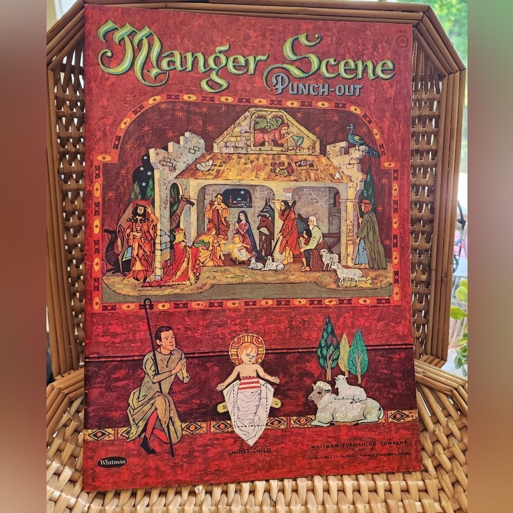Vintage 1963 Whitman Publishing Co. Manger Scene Punch Out